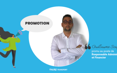 Promotion de Guillaume scaglia au poste de responsable administratif et financier